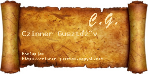 Czinner Gusztáv névjegykártya