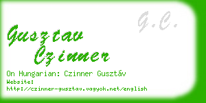 gusztav czinner business card