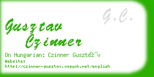 gusztav czinner business card